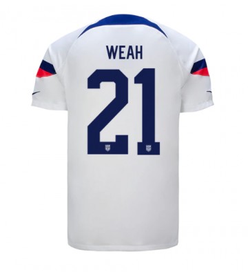 Lacne Muži Futbalové dres Spojené štáty Timothy Weah #21 MS 2022 Krátky Rukáv - Domáci